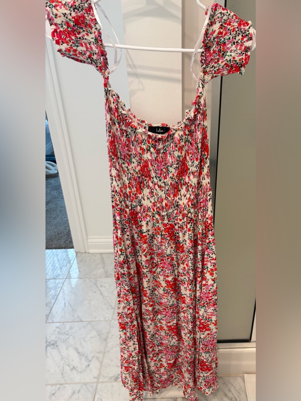 Lulus View From The Meadow Floral Off-Shoulder Midi Dress - Picture 3 of 6